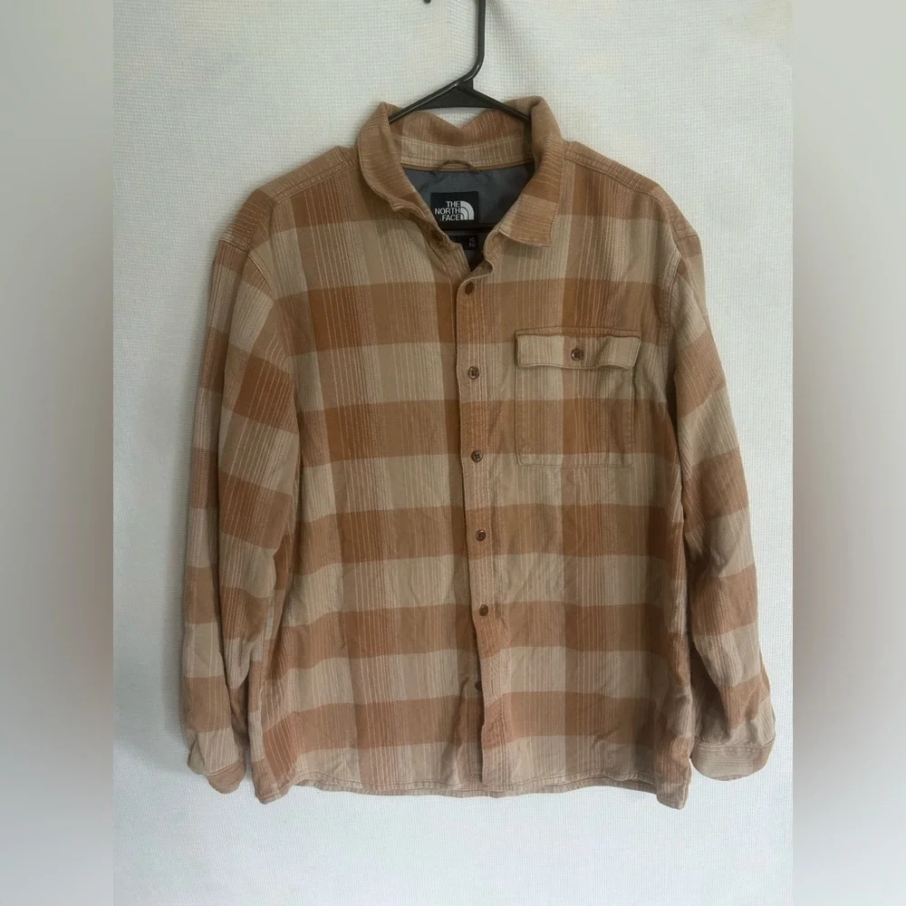 Men’s north face button up flannel
